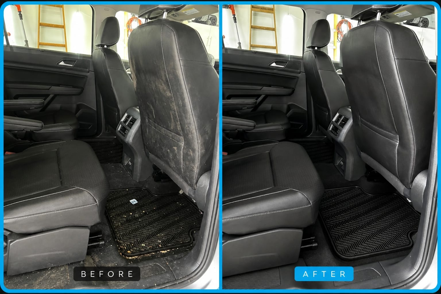 Before and after detailing result