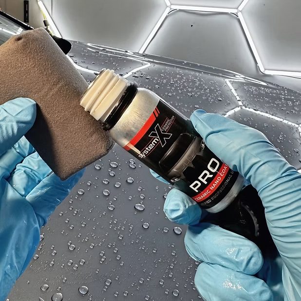 Glossy ceramic coated car