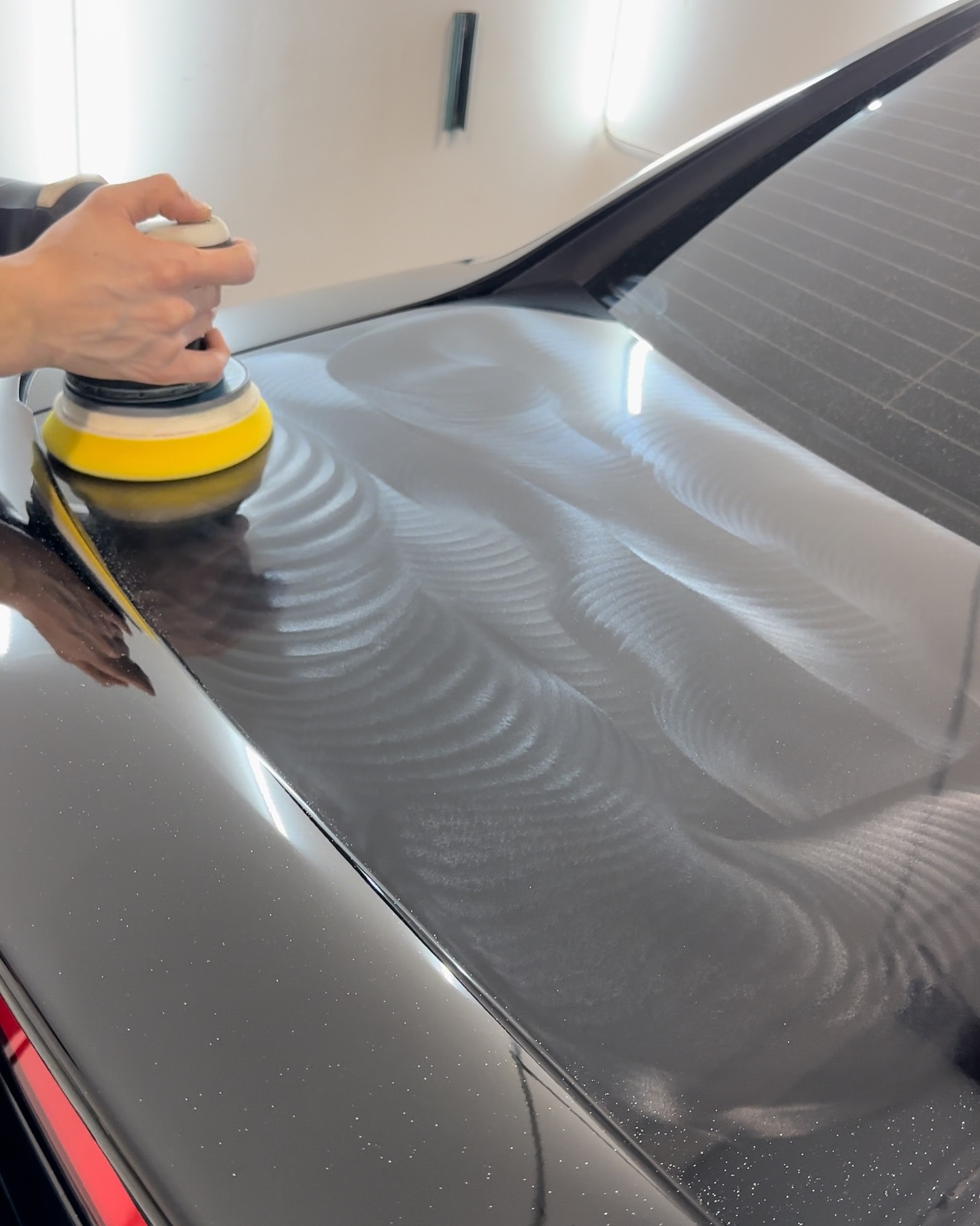 Ceramic-coated black C8 Corvette at Detail Tech