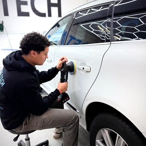 Machine polishing paint correction