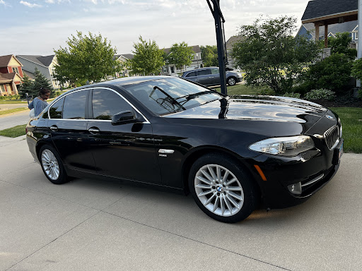 Black BMW 535i after paint correction and ceramic coating at Detail Tech