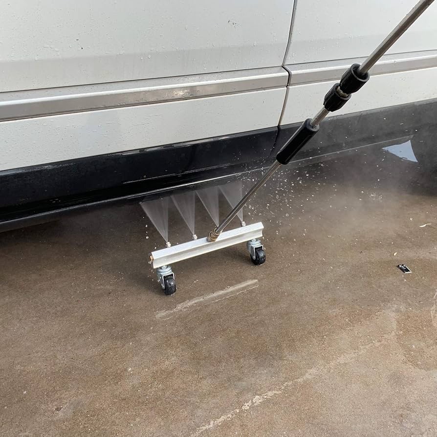 Undercarriage pressure wash at Detail Tech