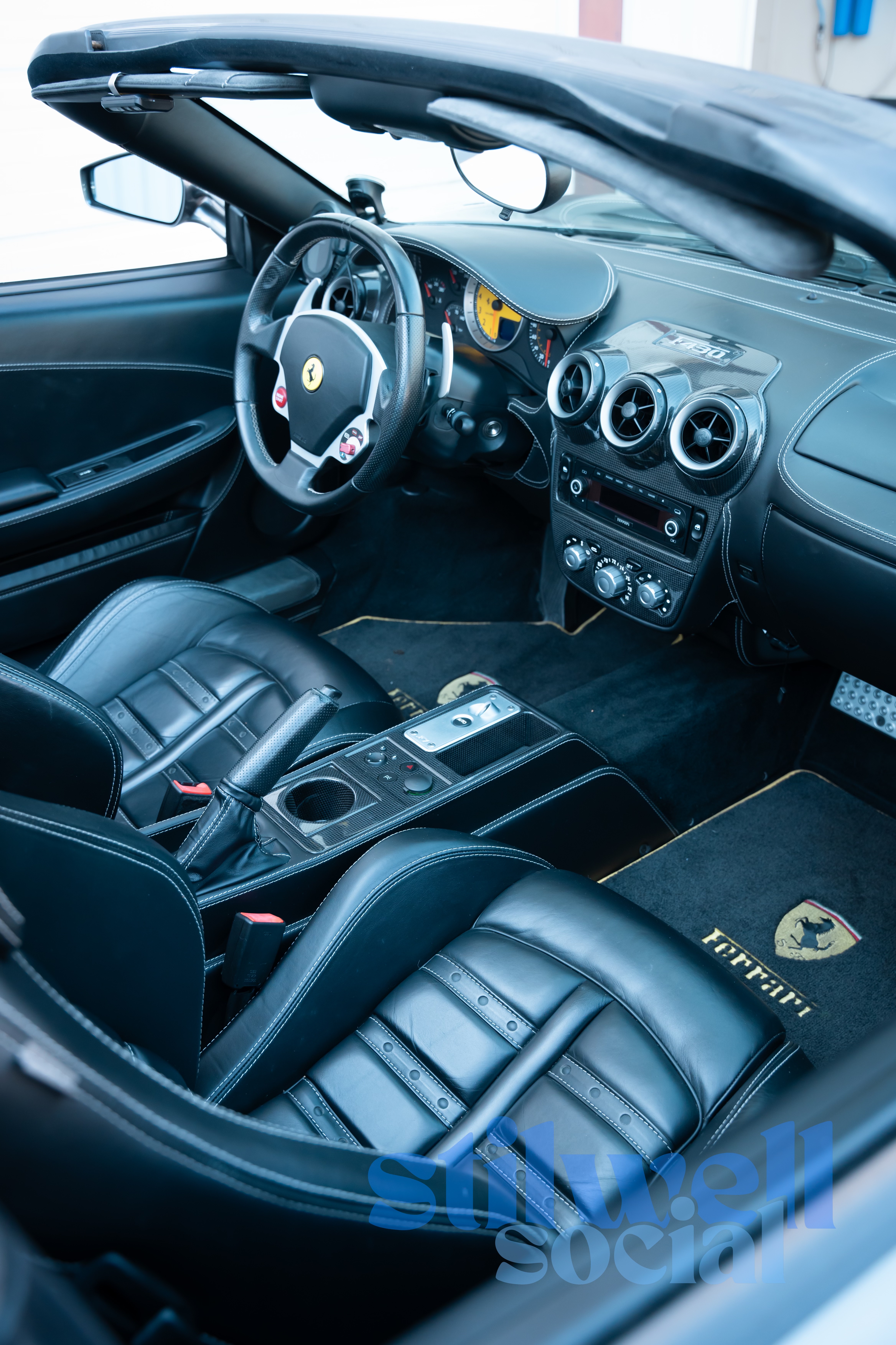 Detailed Ferrari interior after a Premium interior detail at Detail Tech
