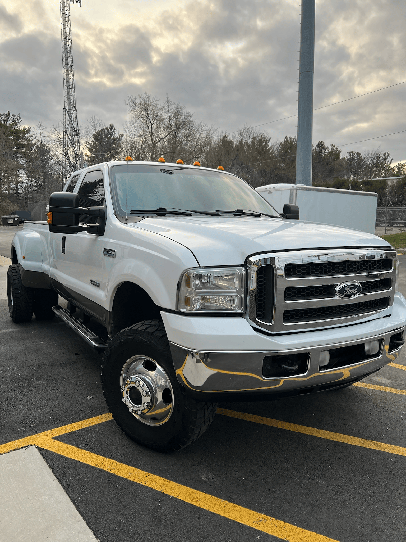 White Ford F-350 dually after a Premium exterior detail at Detail Tech