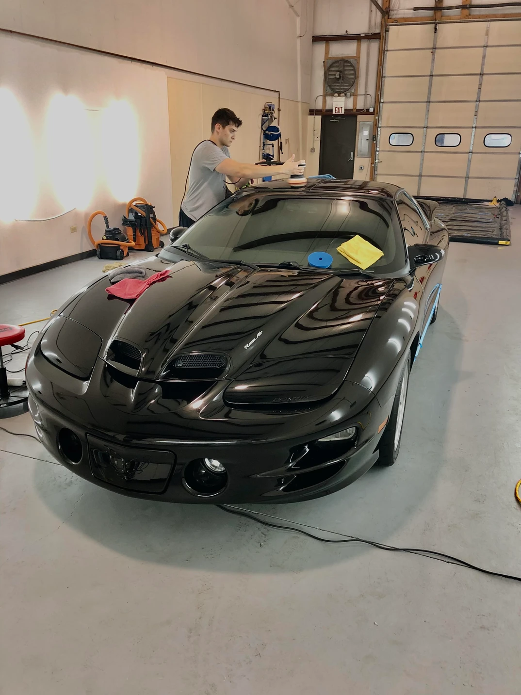 Machine polishing paint correction at the Detail Tech shop in Crystal Lake, IL