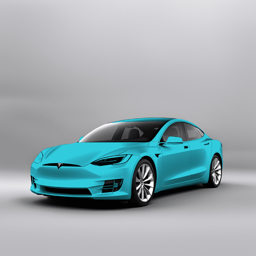 Diagram of full body PPF coverage on a sedan