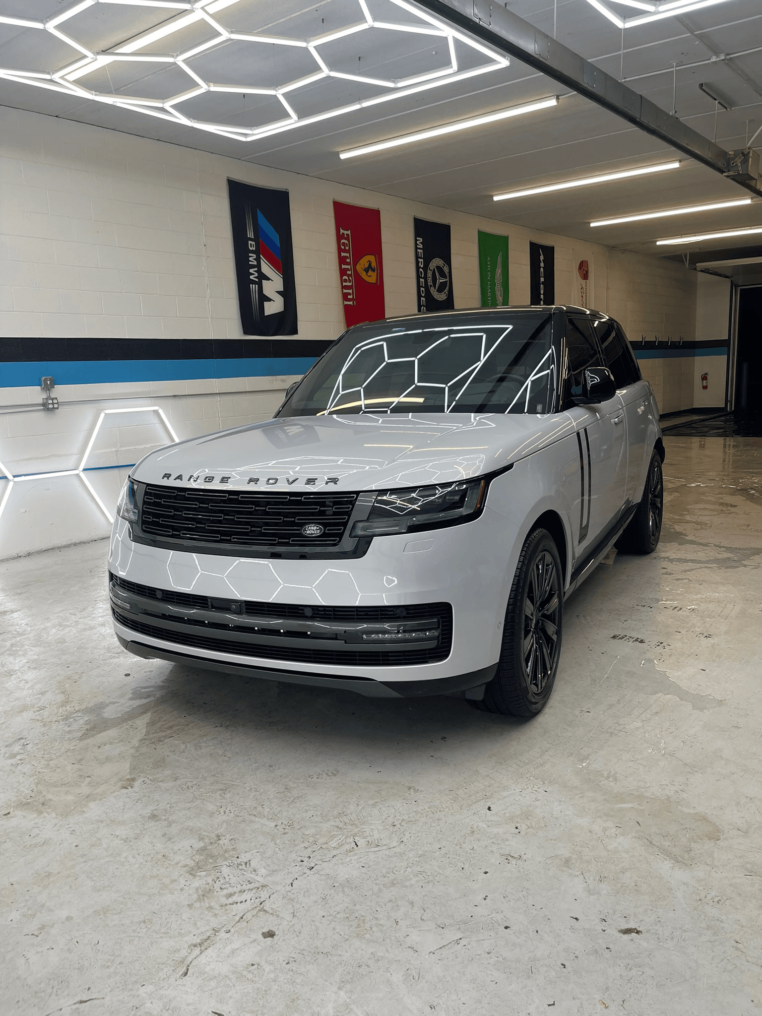 White Range Rover with PPF at Detail Tech