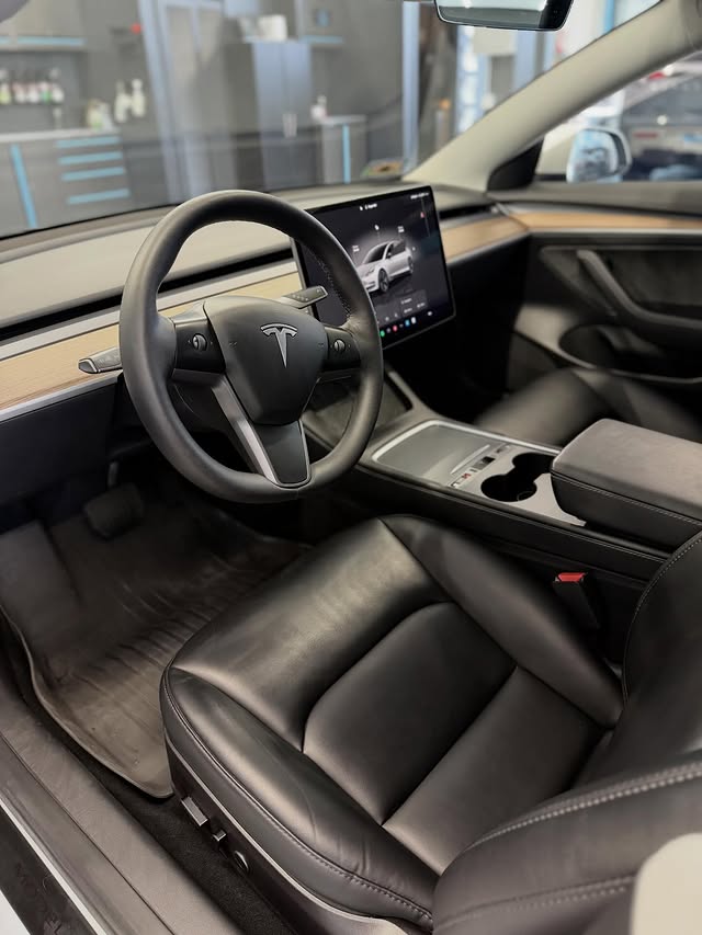 Detailed Tesla interior and dash at Detail Tech